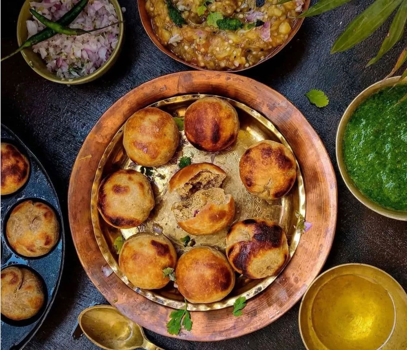 Traditional Chokha Litti preparation